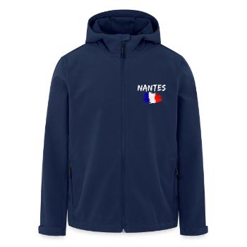 Nantes Frankreich Flagge Stadt Nantes - Recycelte Männer Softshell-Jacke von Stanley/Stella - Navy - Vorne - AI Model Male 185 light (185cm)