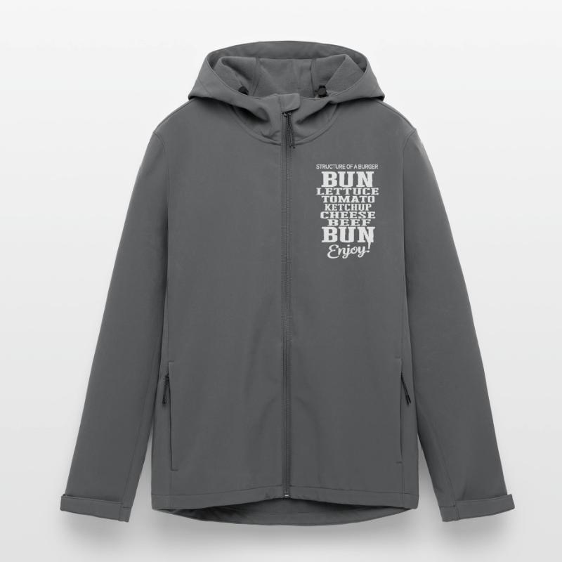 Delicious Burger Structure Tomato Cheese Bread Men’s Recycled Softshell Jacket by Stanley/Stella