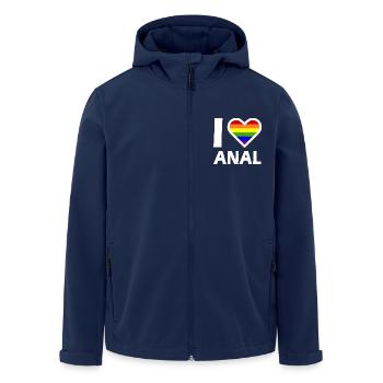 I love anal - Men’s Recycled Softshell Jacket by Stanley/Stella - navy - Front - AI Model Male 185 light (185cm)