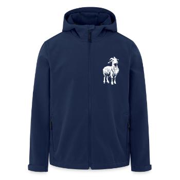 Ziege Goat - Recycelte Männer Softshell-Jacke von Stanley/Stella - Navy - Vorne - AI Model Male 185 light (185cm)