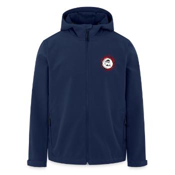 Bier Glas Bierkrug Prost - Recycelte Männer Softshell-Jacke von Stanley/Stella - Navy - Vorne - AI Model Male 185 light (185cm)