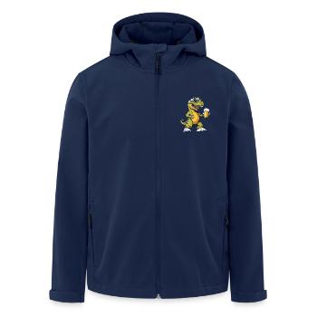 Dinosaurier T-Rex Apres Ski Bier - Recycelte Männer Softshell-Jacke von Stanley/Stella - Navy - Vorne - AI Model Male 185 light (185cm)