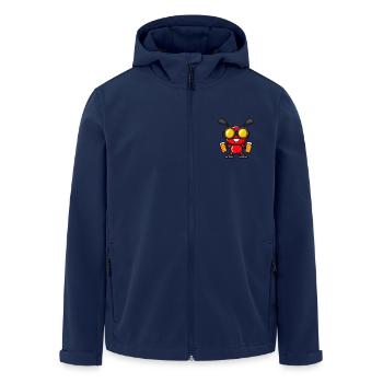 Ant Après Ski Beer - Men’s Recycled Softshell Jacket by Stanley/Stella - navy - Front - AI Model Male 185 light (185cm)