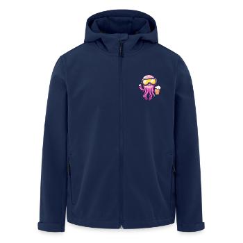Qualle Apres Ski Bier - Recycelte Männer Softshell-Jacke von Stanley/Stella - Navy - Vorne - AI Model Male 185 light (185cm)