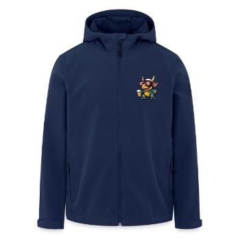 Dinosaurier triceratops Apres Ski Bier - Recycelte Männer Softshell-Jacke von Stanley/Stella - Navy - Vorne - AI Model Male 185 light (185cm)