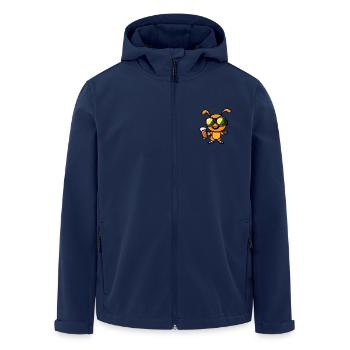 Ant Après Ski Beer Comic - Men’s Recycled Softshell Jacket by Stanley/Stella - navy - Front - AI Model Male 185 light (185cm)