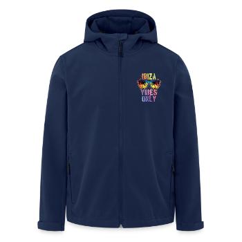 Dicton Ibiza Vibes - Veste softshell homme en polyester recyclé Stanley/Stella - marine - Devant - AI Model Male 185 light (185cm)