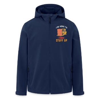 Gabelstaplerfahrer - Recycelte Männer Softshell-Jacke von Stanley/Stella - Navy - Vorne - AI Model Male 185 light (185cm)