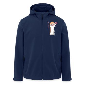 Beagle Mama Mutter Hundemama - Recycelte Männer Softshell-Jacke von Stanley/Stella - Navy - Vorne - AI Model Male 185 light (185cm)