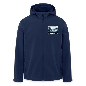 États-Unis Parc national de Yosemite Sierra Nevada Bleu Blanc - Veste softshell homme en polyester recyclé Stanley/Stella - marine - Devant - AI Model Male 185 light (185cm)