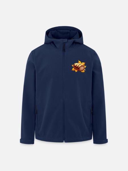 Herbstliches Bananenbrot mit fallendem Laub - Recycelte Männer Softshell-Jacke von Stanley/Stella - Navy