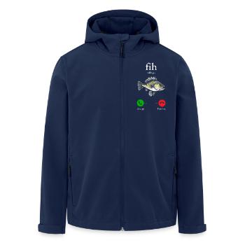 Funny Fih Fish Meme Fish Fih Funny Misspelled Fish - Veste softshell homme en polyester recyclé Stanley/Stella - marine - Devant - AI Model Male 185 light (185cm)