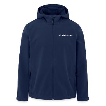 BRISBANE Australie Hashtag - Veste softshell homme en polyester recyclé Stanley/Stella - marine - Devant - AI Model Male 185 light (185cm)