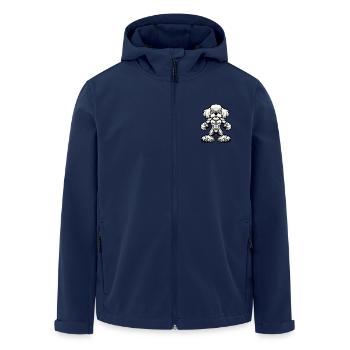 Poodle Dog Muscles Bodybuilding - Men’s Recycled Softshell Jacket by Stanley/Stella - navy - Front - AI Model Male 185 light (185cm)