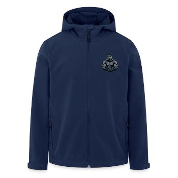Great Dane Dog Muscles Bodybuilding - Men’s Recycled Softshell Jacket by Stanley/Stella - navy - Front - AI Model Male 185 light (185cm)