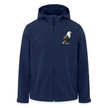 Adler Tier - Recycelte Männer Softshell-Jacke von Stanley/Stella - Navy - Vorne - AI Model Male 185 light (185cm)
