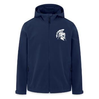 Crâne de gladiateur spartiate - Veste softshell homme en polyester recyclé Stanley/Stella - marine - Devant - AI Model Male 185 light (185cm)