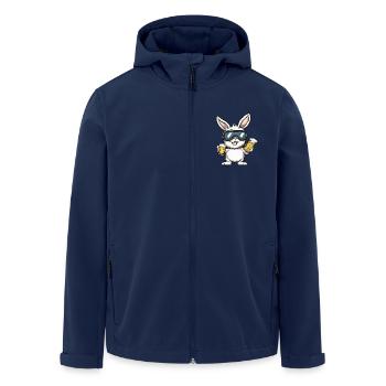 Hase Apres Ski Bier - Recycelte Männer Softshell-Jacke von Stanley/Stella - Navy - Vorne - AI Model Male 185 light (185cm)