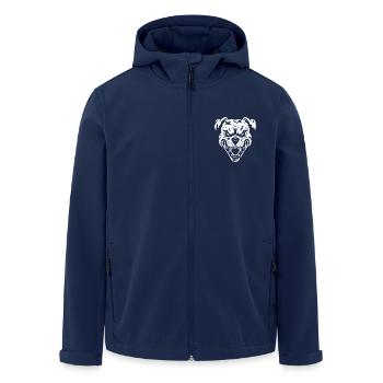 Angry angry dog - Men’s Recycled Softshell Jacket by Stanley/Stella - navy - Front - AI Model Male 185 light (185cm)