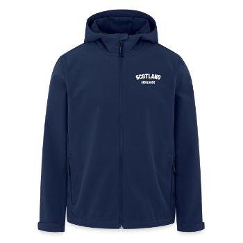 SCOTLAND HIGHLANDS Schottland - Recycelte Männer Softshell-Jacke von Stanley/Stella - Navy - Vorne - AI Model Male 185 light (185cm)