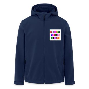Germany against racism - Recycelte Männer Softshell-Jacke von Stanley/Stella - Navy - Vorne - AI Model Male 185 light (185cm)