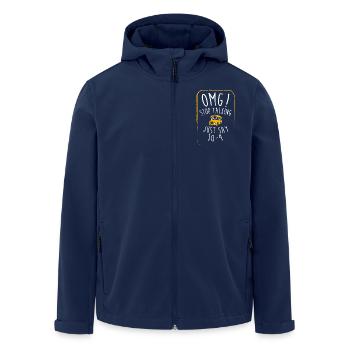 Schulbusfahrer Schulbus - Recycelte Männer Softshell-Jacke von Stanley/Stella - Navy - Vorne - AI Model Male 185 light (185cm)