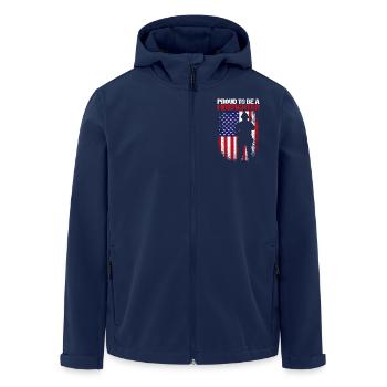 Pompier Pompier - Veste softshell homme en polyester recyclé Stanley/Stella - marine - Devant - AI Model Male 185 light (185cm)