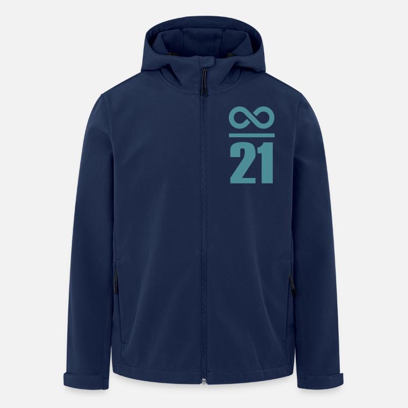 Unendlich durch 21 Millionen Bitcoin - Recycelte Männer Softshell-Jacke von Stanley/Stella - Navy