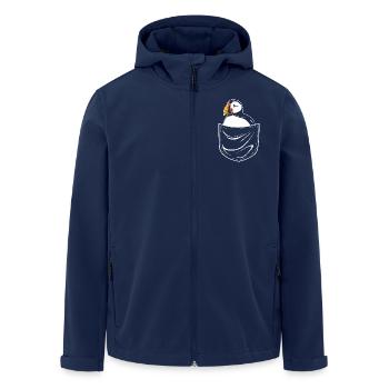 Papageientaucher Puffin - Recycelte Männer Softshell-Jacke von Stanley/Stella - Navy - Vorne - AI Model Male 185 light (185cm)