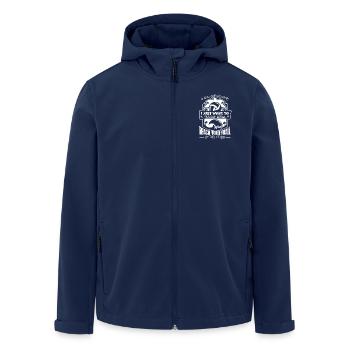 Beach Volleyball Play Beach Volleyball - Men’s Recycled Softshell Jacket by Stanley/Stella - navy - Front - AI Model Male 185 light (185cm)