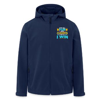 Board Games Win Game Night Winning - Men’s Recycled Softshell Jacket by Stanley/Stella - navy - Front - AI Model Male 185 light (185cm)
