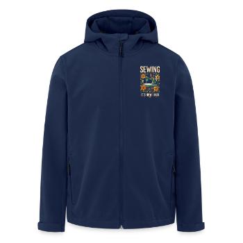 Couturière coudre comment je câline machine à coudre - Veste softshell homme en polyester recyclé Stanley/Stella - marine - Devant - AI Model Male 185 light (185cm)
