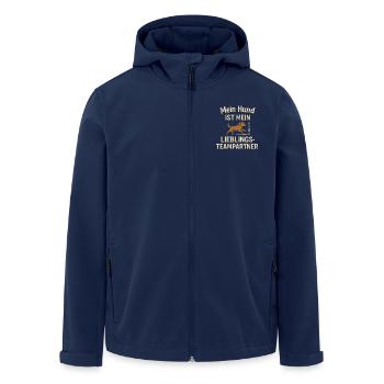 Agility Dog Training Team Partner Dog Lover - Men’s Recycled Softshell Jacket by Stanley/Stella - navy - Front - AI Model Male 185 light (185cm)