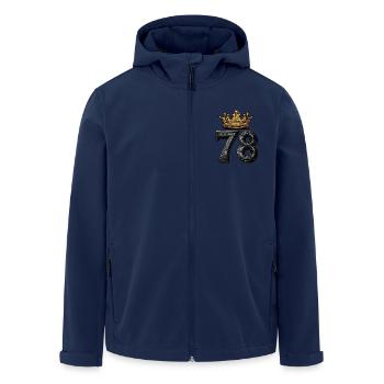 78 Number Krone - Men’s Recycled Softshell Jacket by Stanley/Stella - navy - Front - AI Model Male 185 light (185cm)