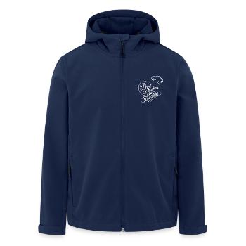 Brot Backen mit Sauerteig und Liebe - Recycelte Männer Softshell-Jacke von Stanley/Stella - Navy - Vorne - AI Model Male 185 light (185cm)
