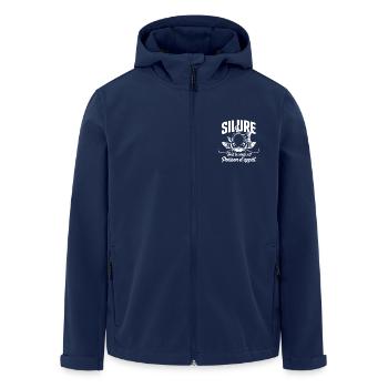 Silure - Tout le reste est poisson d'appât - Veste softshell homme en polyester recyclé Stanley/Stella - marine - Devant - AI Model Male 185 light (185cm)