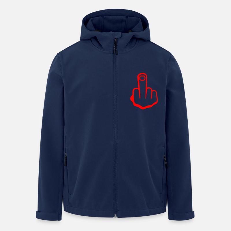 Mittelfinger - Recycelte Männer Softshell-Jacke von Stanley/Stella - Navy