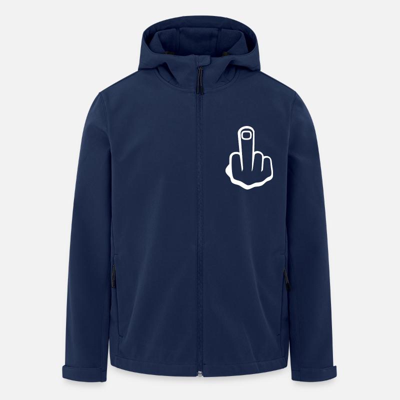 Mittelfinger - Recycelte Männer Softshell-Jacke von Stanley/Stella - Navy