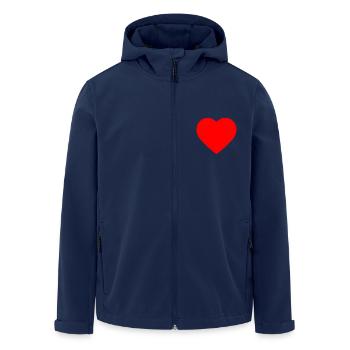 Heart - Men’s Recycled Softshell Jacket by Stanley/Stella - navy - Front - AI Model Male 185 light (185cm)