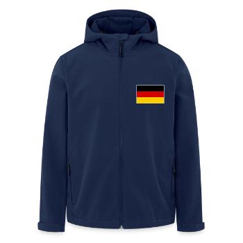 Germany flag - Men’s Recycled Softshell Jacket by Stanley/Stella - navy - Front - AI Model Male 185 light (185cm)