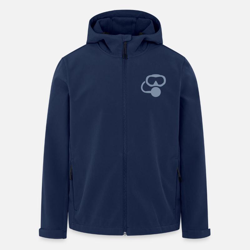 Logo de plongée sous-marine - Veste softshell homme en polyester recyclé Stanley/Stella - marine