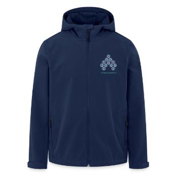 Patterns Of Possibility - Men’s Recycled Softshell Jacket by Stanley/Stella - navy - Front - AI Model Male 185 light (185cm)