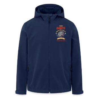 Dart Dartboard Dartpfeil - Recycelte Männer Softshell-Jacke von Stanley/Stella - Navy - Vorne - AI Model Male 185 light (185cm)