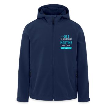 Martine Si tu n as pas une martine copie - Veste softshell homme en polyester recyclé Stanley/Stella - marine - Devant - AI Model Male 185 light (185cm)