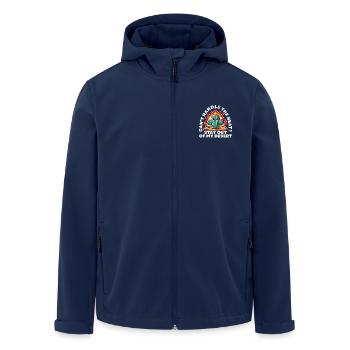 CAN'T HANDLE THE HEAT? STAY OUT OF MY DESERT - Men’s Recycled Softshell Jacket by Stanley/Stella - navy - Front - AI Model Male 185 light (185cm)