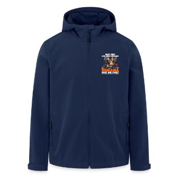 FAST FEET SKY HIGH DREAMS - HARE AND EAGLE - Men’s Recycled Softshell Jacket by Stanley/Stella - navy - Front - AI Model Male 185 light (185cm)