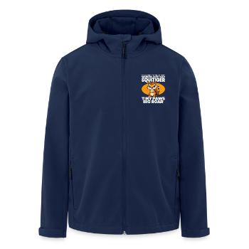 TINY PAWS BIG ROAR - SQUIRREL AND TIGER - SQUITIGE - Men’s Recycled Softshell Jacket by Stanley/Stella - navy - Front - AI Model Male 185 light (185cm)