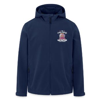 I'M SWEET ENOUGH, VALENTINE IS NOT NEEDED - GIFT - Men’s Recycled Softshell Jacket by Stanley/Stella - navy - Front - AI Model Male 185 light (185cm)