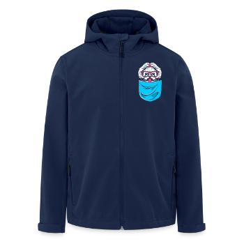 Shih Tzu - Recycelte Männer Softshell-Jacke von Stanley/Stella - Navy - Vorne - AI Model Male 185 light (185cm)