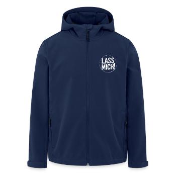 Lasst mir meine Ruhe - nicht stören - Recycelte Männer Softshell-Jacke von Stanley/Stella - Navy - Vorne - AI Model Male 185 light (185cm)